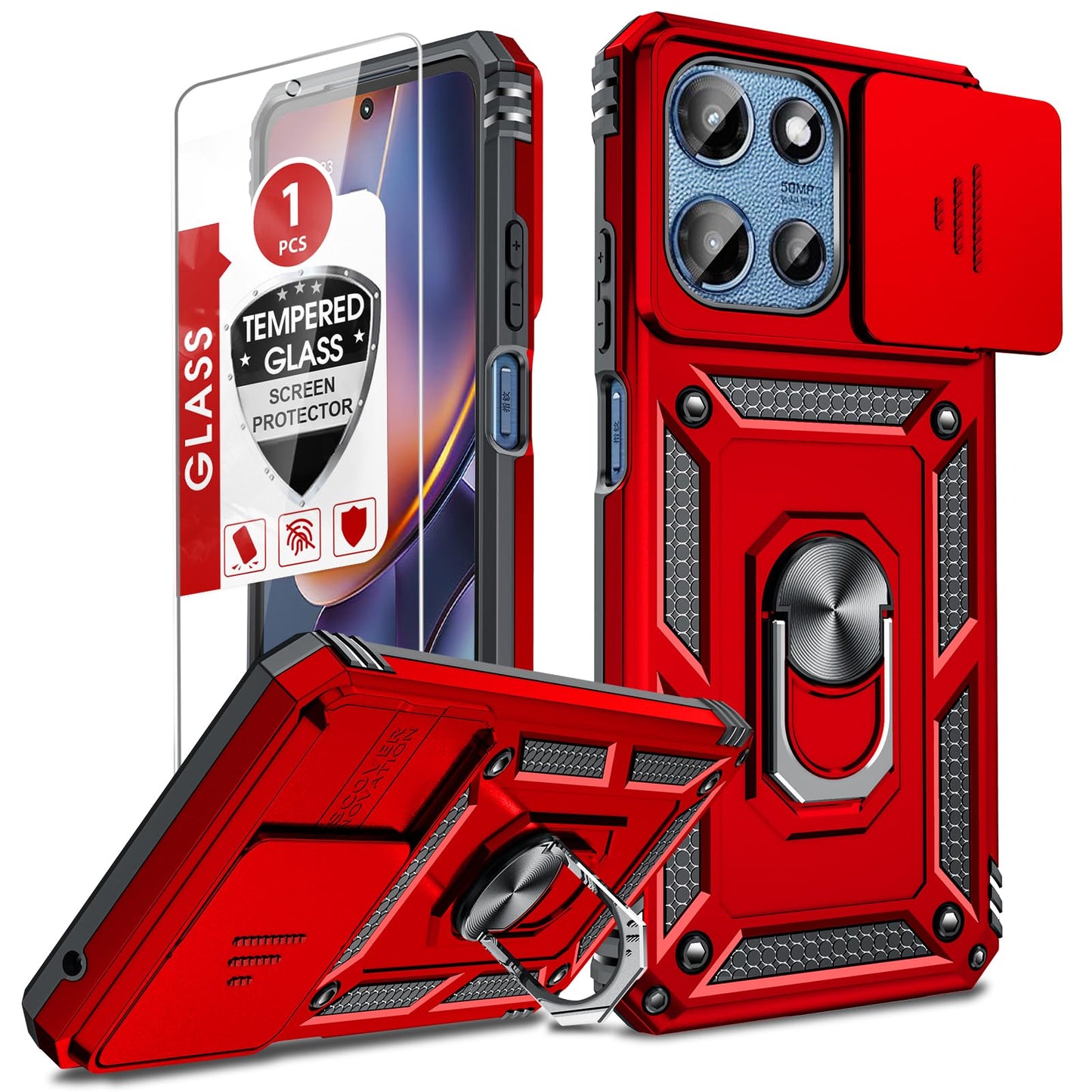 LeYi for Motorola Moto G Stylus 2025-Case: 【𝐍𝐨𝐭 𝐅𝐢𝐭 𝐌𝐨𝐭𝐨 𝐆 𝟐𝟎𝟐𝟓】Moto G Stylus 2026 Case 5G, Slide Camera Cover Screen Protector, Tough Armor Android Unlocked Phone Magnetic Stand, Black