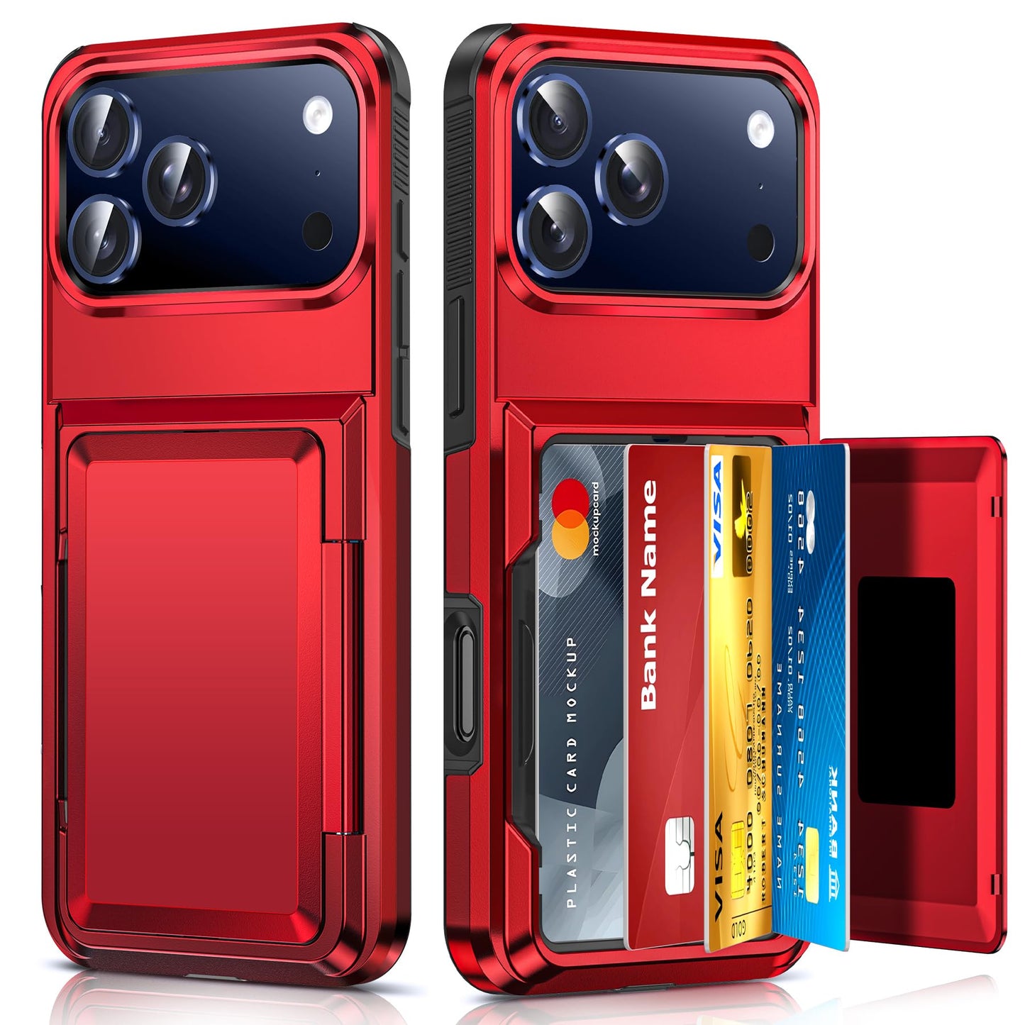 LeYi for iPhone-17 Wallet Case Clear: i Phone iphone17 Cases with Card Holder Protective iohone 17case Cover Women Funda para Heavy Duty Military Grade Hard Men ipone i17, Transparent