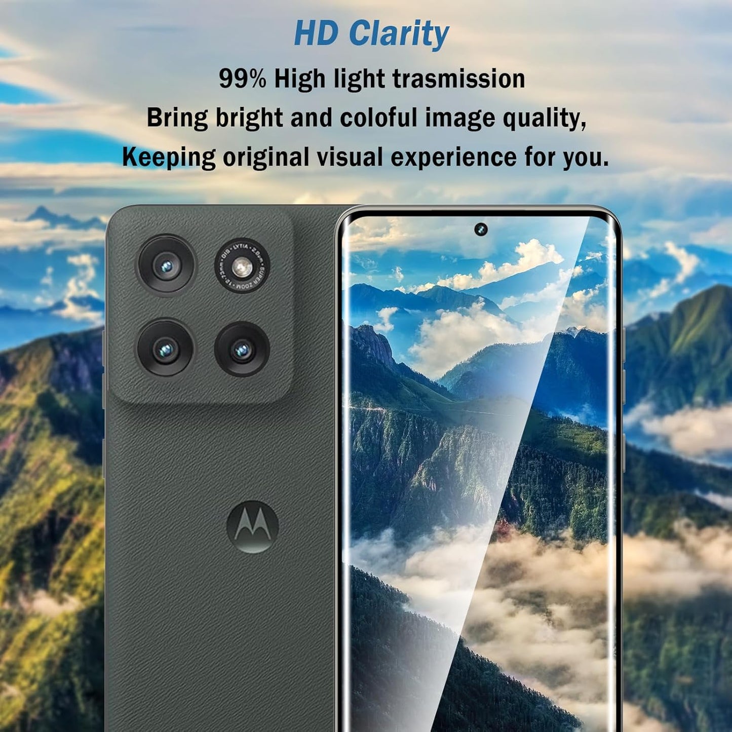 2 Pack 3D Compatible with Motorola Edge 2025/Moto Edge 60 Fusion/60 Pro Screen Protector,9H Tempered Glass Film,HD Clear Scratch Resistant,Bubble-Free for Moto Edge 2025 Screen Protector
