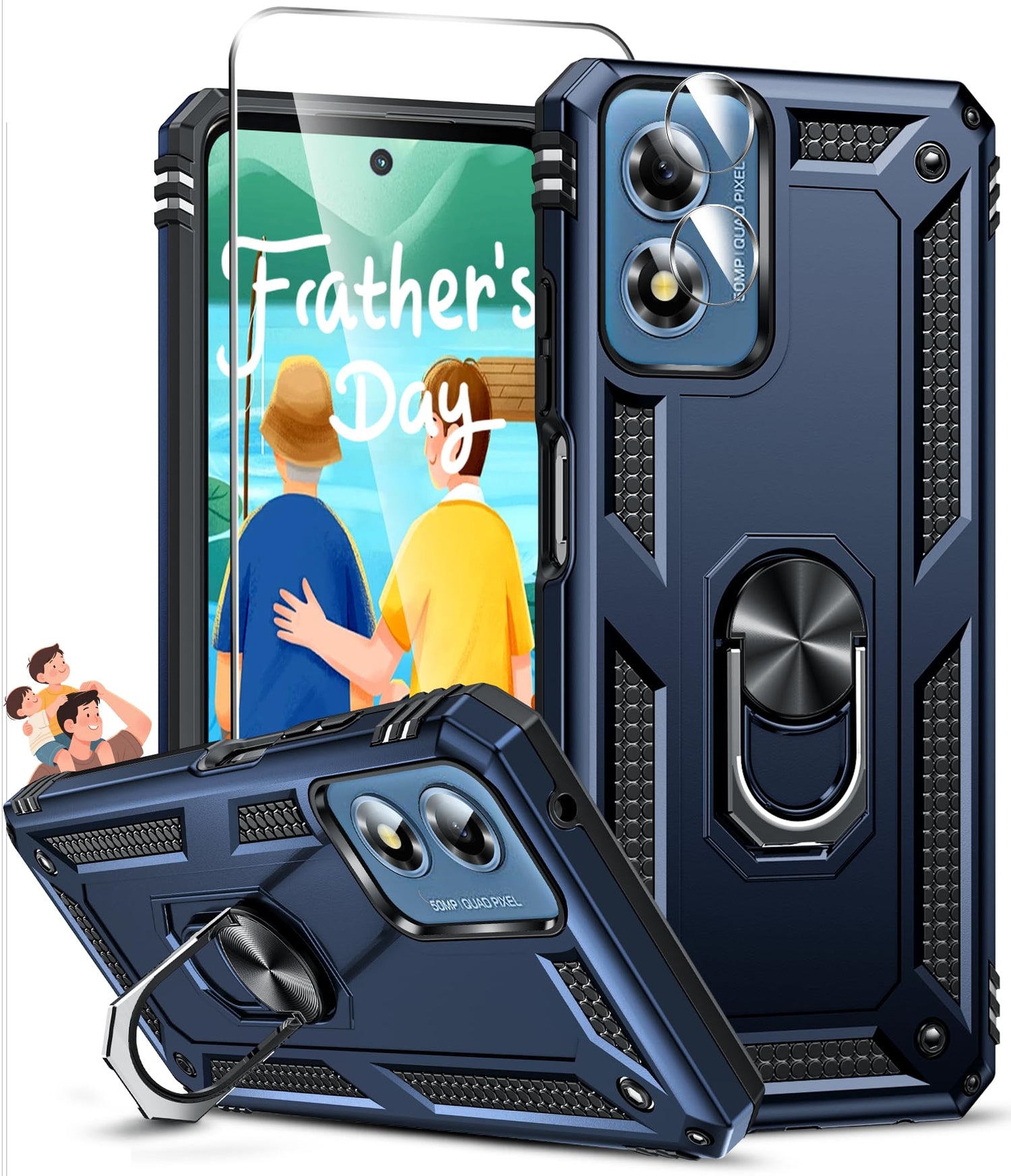 LeYi for Motorola Moto G Stylus 2025-Case: 【𝐍𝐨𝐭 𝐅𝐢𝐭 𝐌𝐨𝐭𝐨 𝐆 𝟐𝟎𝟐𝟓】Moto G Stylus 2026 Case 5G, Slide Camera Cover Screen Protector, Tough Armor Android Unlocked Phone Magnetic Stand, Black