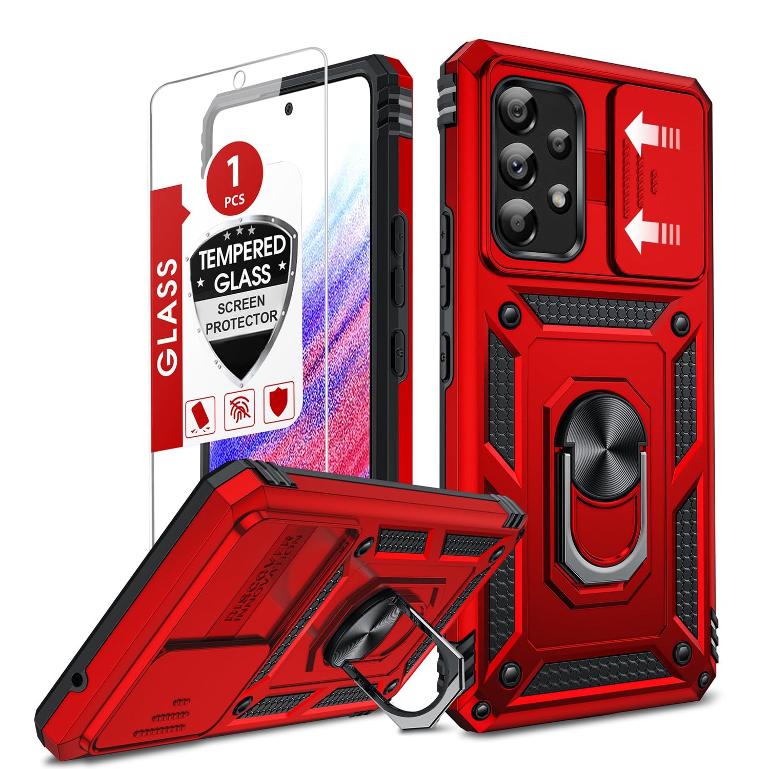 LeYi for Motorola Moto G Stylus 2025-Case: 【𝐍𝐨𝐭 𝐅𝐢𝐭 𝐌𝐨𝐭𝐨 𝐆 𝟐𝟎𝟐𝟓】Moto G Stylus 2026 Case 5G, Slide Camera Cover Screen Protector, Tough Armor Android Unlocked Phone Magnetic Stand, Black