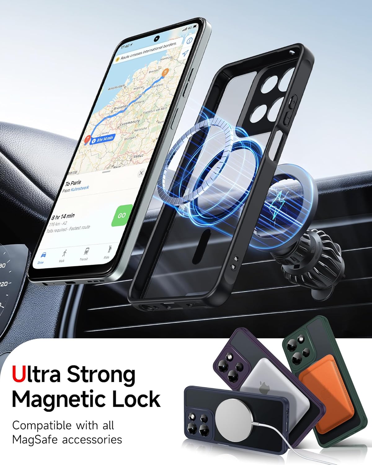 LeYi for Motorola Moto G-2026 Phone Case: Moto G Play 2026/2025 Case with [2 Packs] Screen Protector, [MagSafe Fit] Raised Camera Guard, Matte Translucent Slim para Moto G 2026/2025 Case, Black