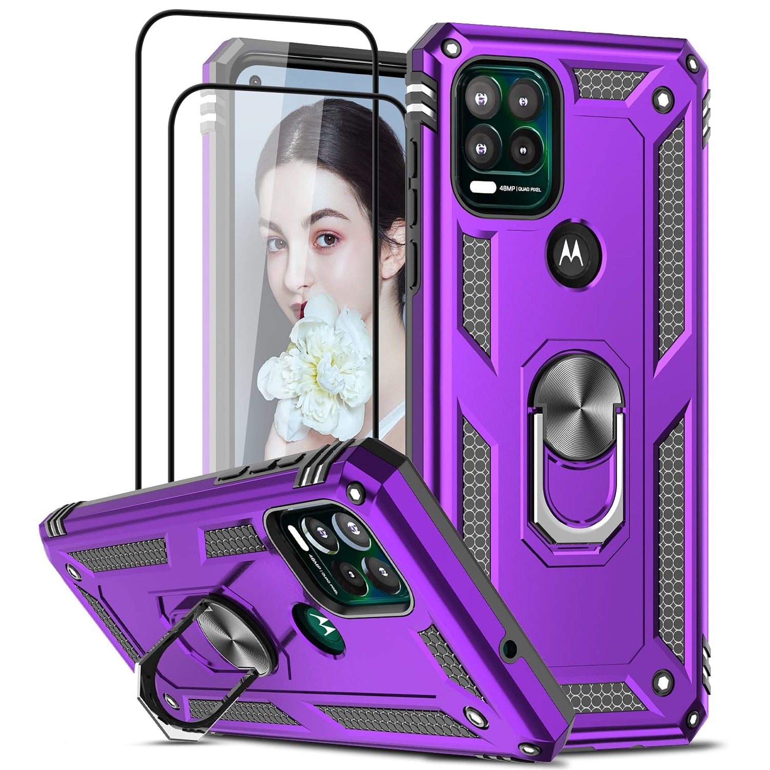 LeYi for Motorola Moto G Stylus 2025-Case: 【𝐍𝐨𝐭 𝐅𝐢𝐭 𝐌𝐨𝐭𝐨 𝐆 𝟐𝟎𝟐𝟓】Moto G Stylus 2026 Case 5G, Slide Camera Cover Screen Protector, Tough Armor Android Unlocked Phone Magnetic Stand, Black