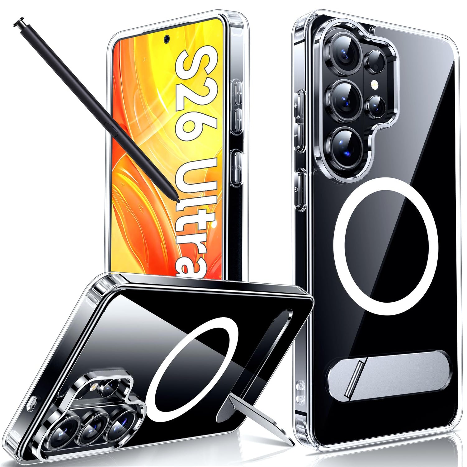 LeYi for iPhone-17 Wallet Case Clear: i Phone iphone17 Cases with Card Holder Protective iohone 17case Cover Women Funda para Heavy Duty Military Grade Hard Men ipone i17, Transparent