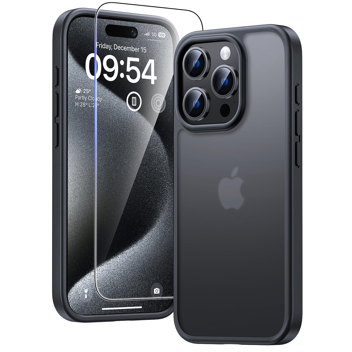 TAURI for iPhone 17 Case, Anti-Yellowing with Screen Protector, Military-Grade Protection Shockproof Slim Phone Case for iPhone 17, Clear