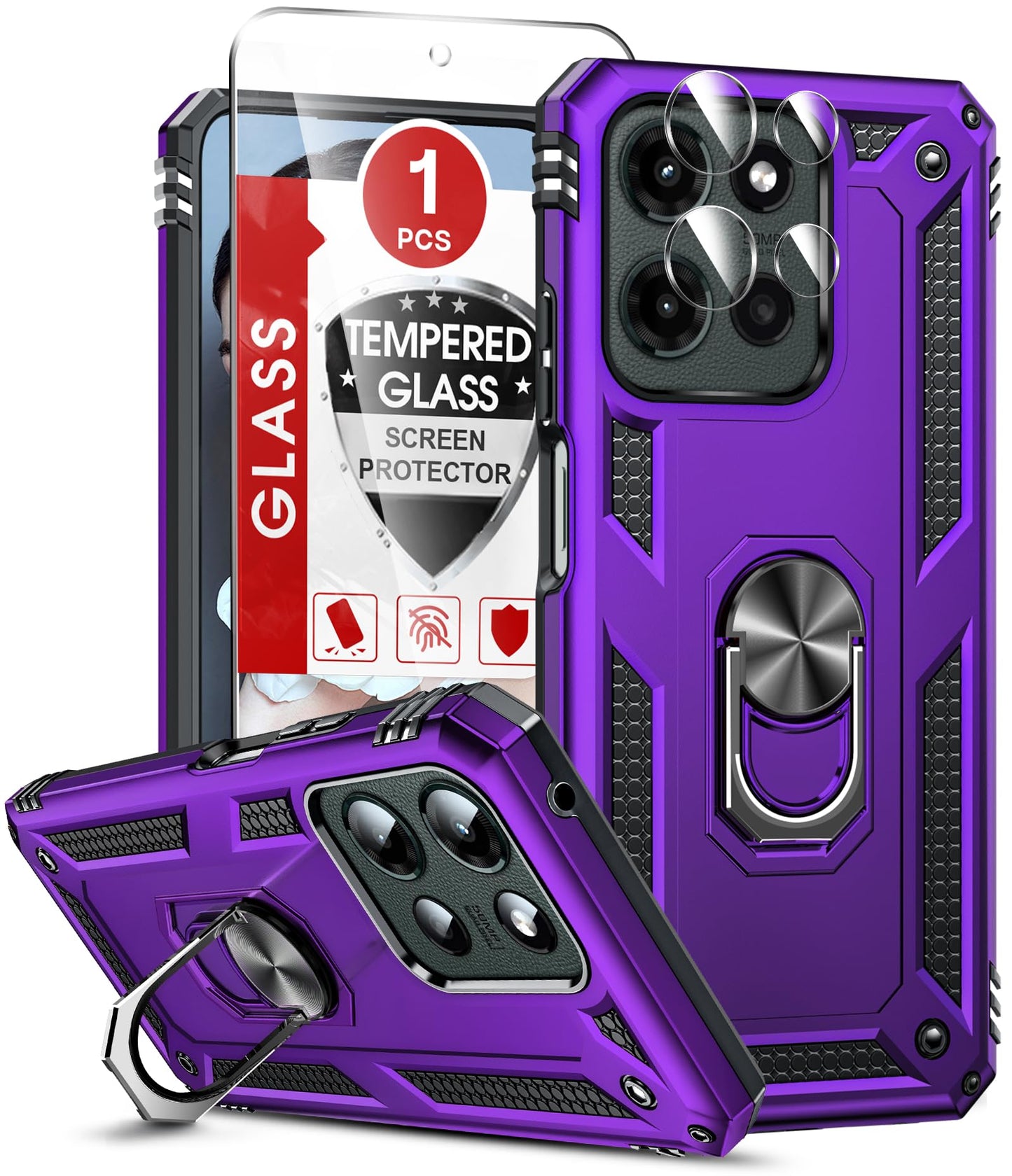 LeYi for Motorola Moto G Stylus 2025-Case: 【𝐍𝐨𝐭 𝐅𝐢𝐭 𝐌𝐨𝐭𝐨 𝐆 𝟐𝟎𝟐𝟓】Moto G Stylus 2026 Case 5G, Slide Camera Cover Screen Protector, Tough Armor Android Unlocked Phone Magnetic Stand, Black