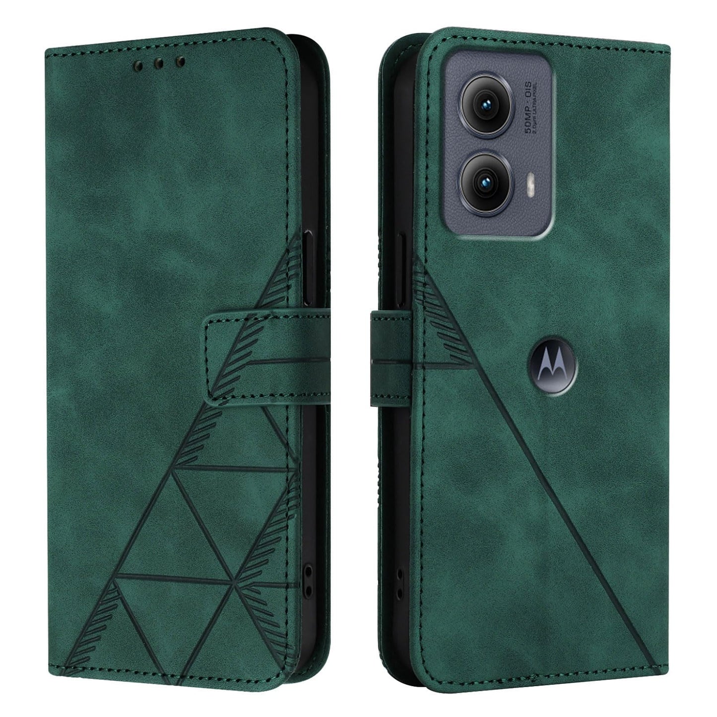 Flip Case for Moto Edge 2024 5G Faux Leather Wallet Holster with Cards Holder Kickstand Magnetic Closure Shockproof Folio Protect Cover for Motorola Edge (2024). Black YBS