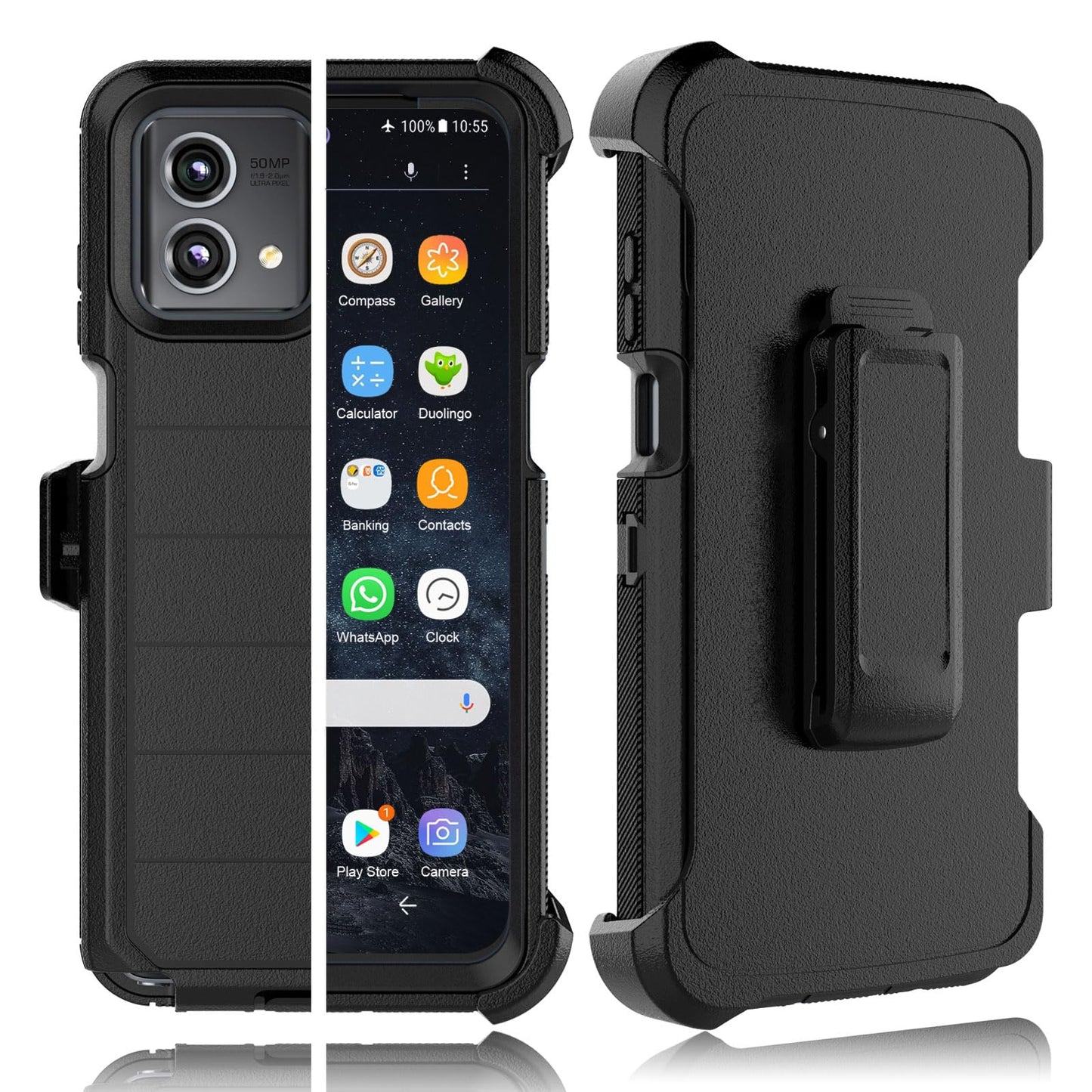 Tekcoo Case for Motorola Moto G Stylus 5G | 2023 Only | XT2315 with [Built-in Screen Protector] Holster Locking Belt Clip [Military Grade 12FT Drop Tested] Full Body Carrying Kickstand Cover [Orange]