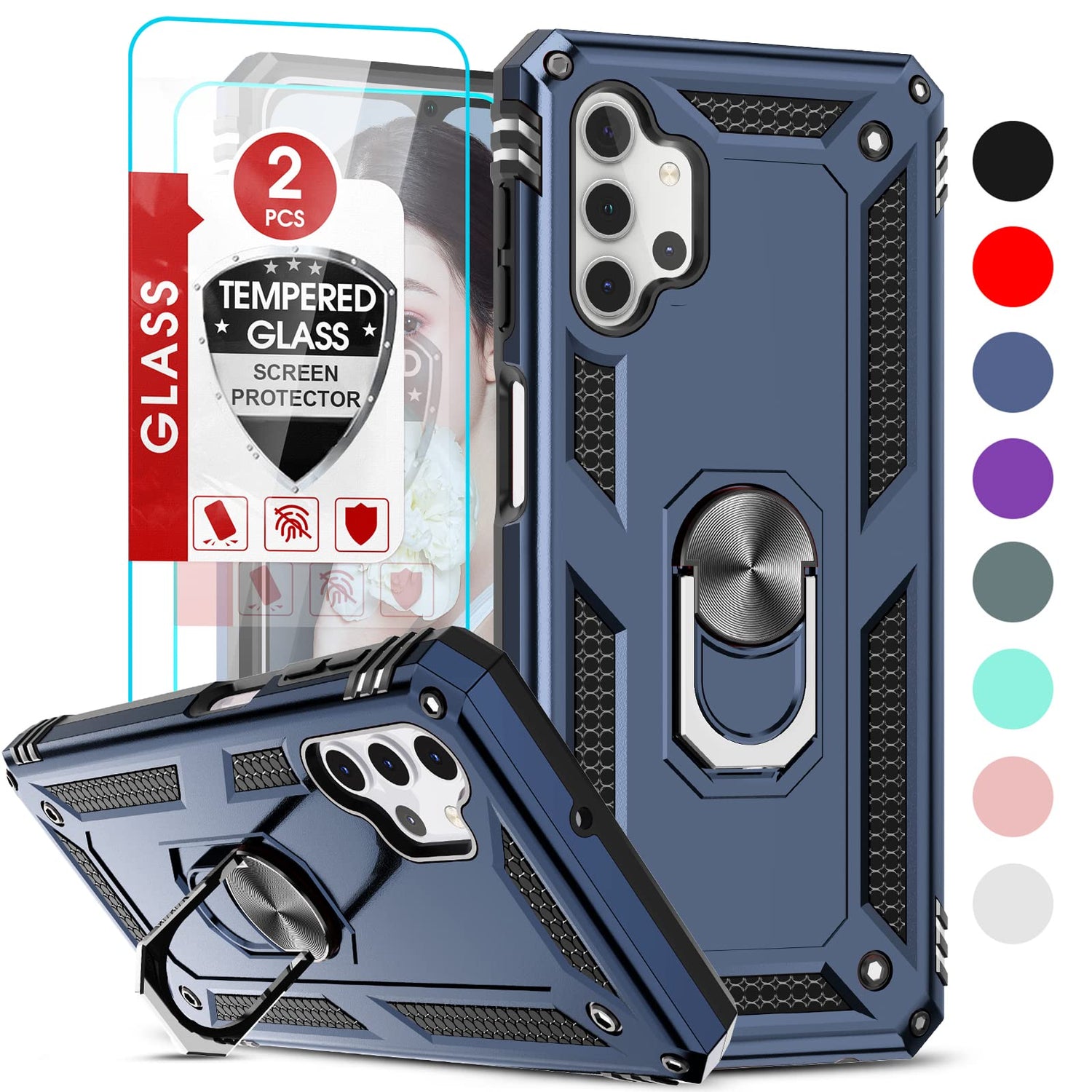 LeYi for Motorola Moto G Stylus 2025-Case: 【𝐍𝐨𝐭 𝐅𝐢𝐭 𝐌𝐨𝐭𝐨 𝐆 𝟐𝟎𝟐𝟓】Moto G Stylus 2026 Case 5G, Slide Camera Cover Screen Protector, Tough Armor Android Unlocked Phone Magnetic Stand, Black
