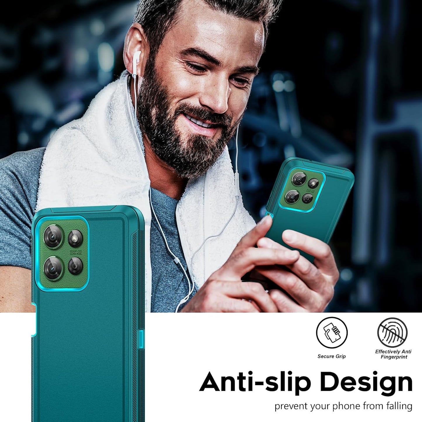 LeYi for Moto G-Power-2025 Case 5G:【NOT FIT G 5G 2025】 Motorola G Power 2025 Case with Tempered Glass Screen Protector, 3 in 1 Rugged Cover, Military Grade Shockproof Cell Phone Funda, Teal