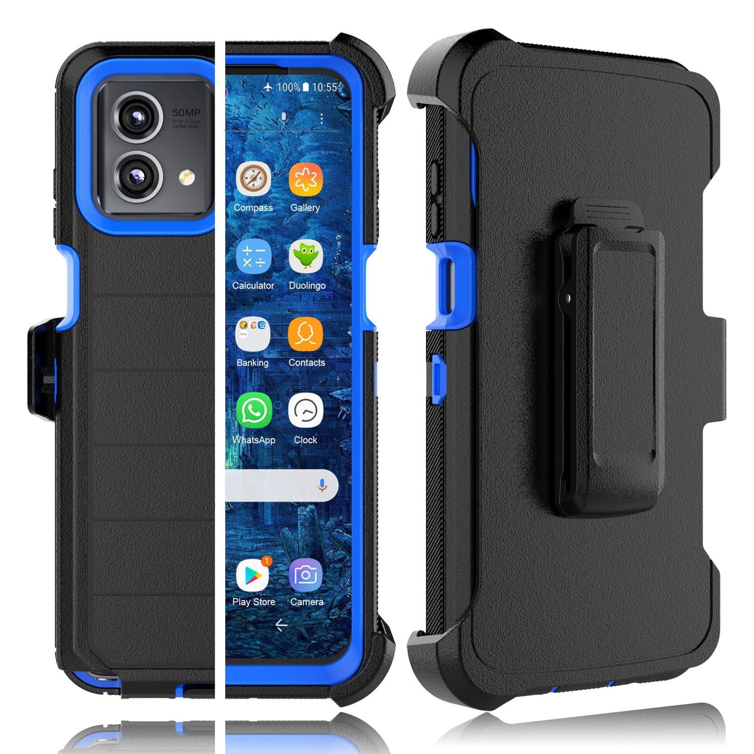 Tekcoo Case for Motorola Moto G Stylus 5G | 2023 Only | XT2315 with [Built-in Screen Protector] Holster Locking Belt Clip [Military Grade 12FT Drop Tested] Full Body Carrying Kickstand Cover [Orange]