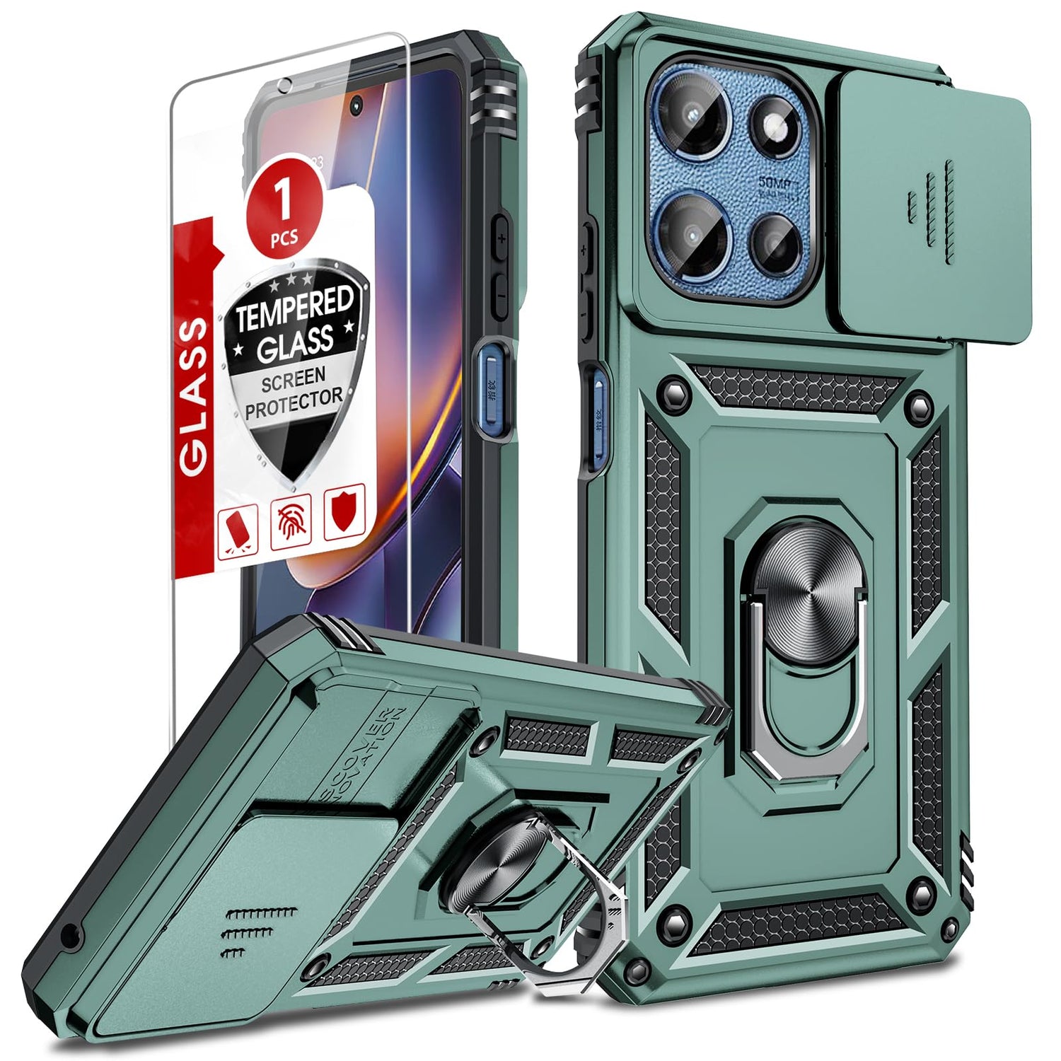 LeYi for Motorola Moto G Stylus 2025-Case: 【𝐍𝐨𝐭 𝐅𝐢𝐭 𝐌𝐨𝐭𝐨 𝐆 𝟐𝟎𝟐𝟓】Moto G Stylus 2026 Case 5G, Slide Camera Cover Screen Protector, Tough Armor Android Unlocked Phone Magnetic Stand, Black