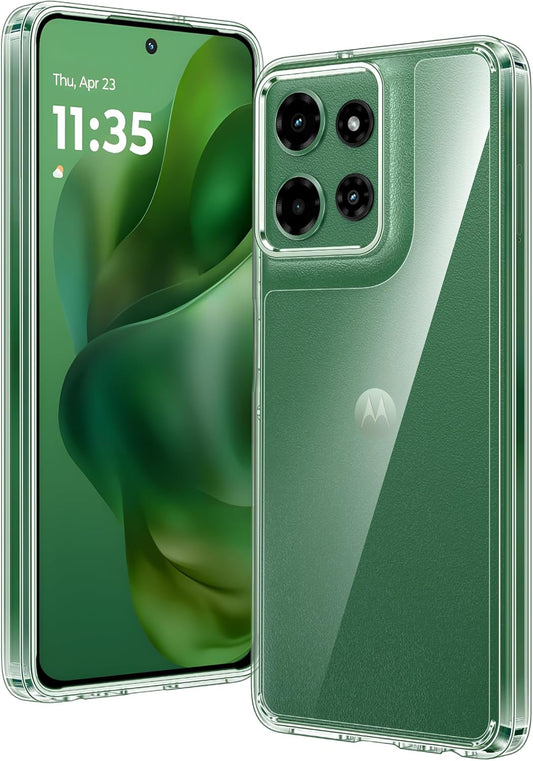 FNTCASE for Motorola Moto G-Power-5G-2025 Case: Military Grade Drop Protection Anti Yellowing Cell Phone Cover - Rugged Shockproof Protective Bumper Transparent Cases(Clear)