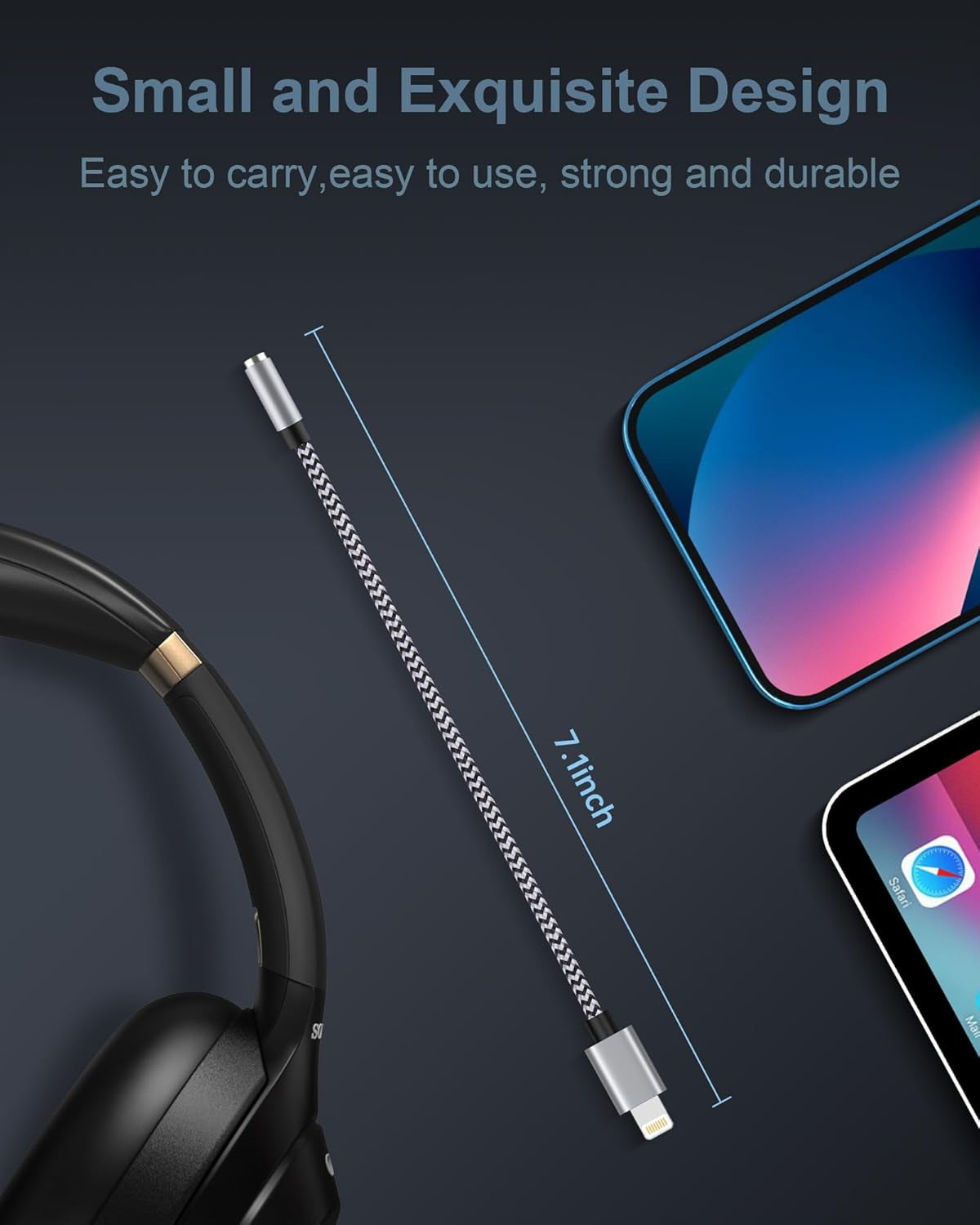 2Pack Iphone Headphone Adapter, [Apple Mfi Certified] Lightning to 3.5Mm Headphone/Earphone Audio Aux Jack Adapter Iphone Aux Adapter Dongle for Iphone 14 13 12 11 Pro Max plus Mini XR XS 8 Ipad Ipod