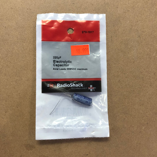RADIOSHACK 220uF ELECTROLYTIC CAPACITOR