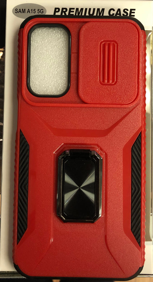 Red Case with Ring Holder for Samsung A15 5G