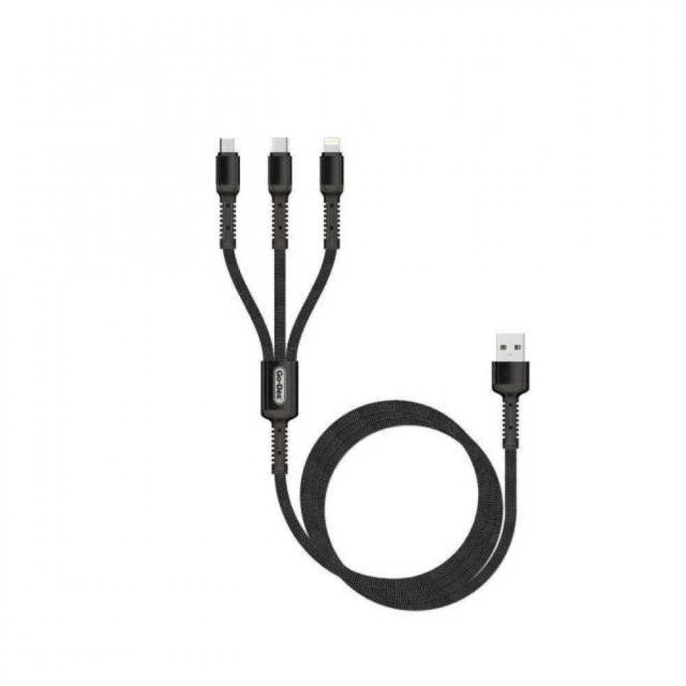 Go-Des 3 in 1 Charging Cable, 4 FT