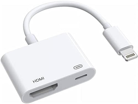 Apple Mfi Certified Apple Lightning to HDMI Adapter for Iphone to TV, 1080P Digital AV Adapter Sync Screen with Lightning Charging Port for Iphone 14 13 12 11 XS XR X 8 7 Ipad to Tv/Projector/Monitor