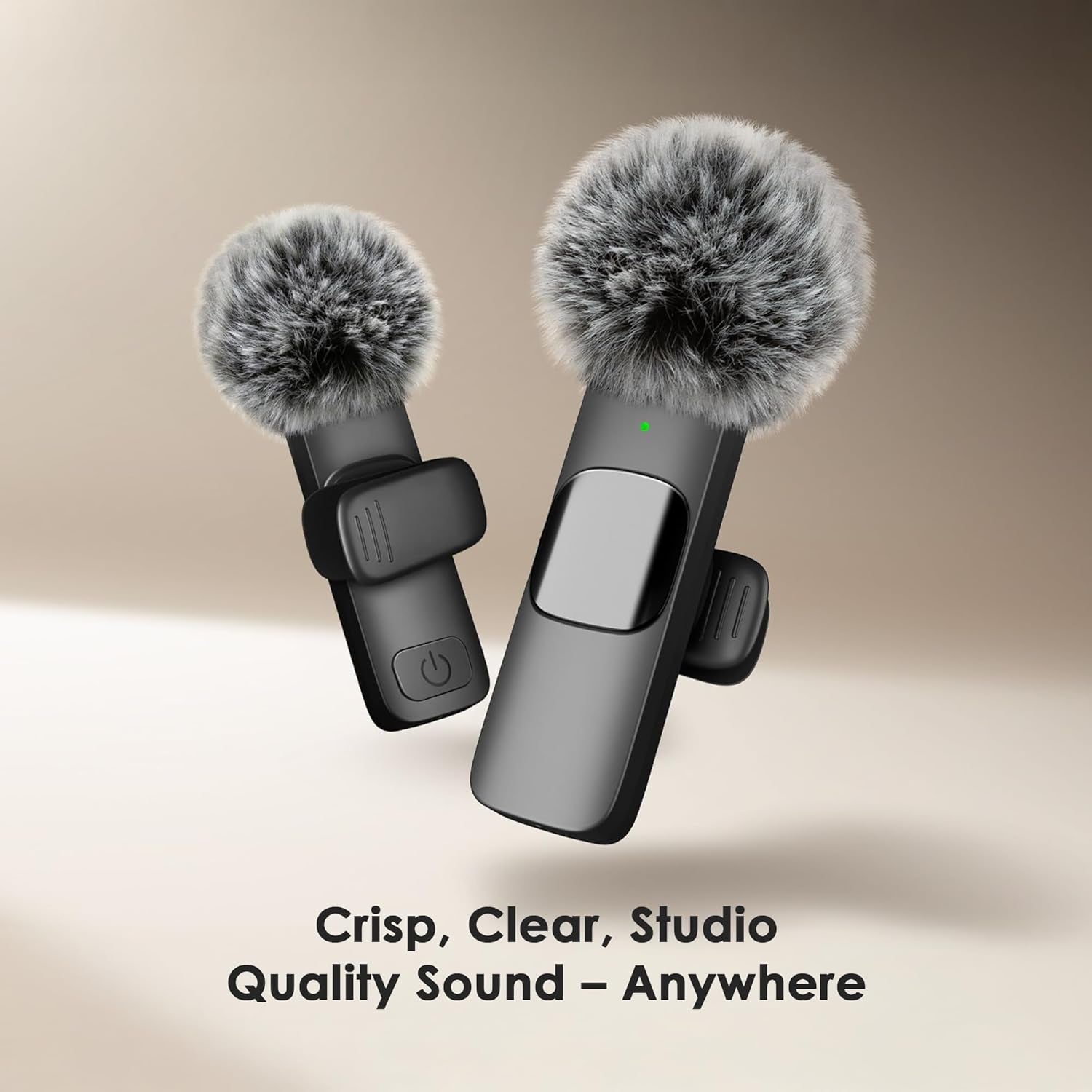 Wireless Microphone for Iphone, Ipad, Android, Lavalier Microphone for Video Recording - 2 Pack Iphone Mic Crystal Clear Recording with USB-C for Podcast, ASMR