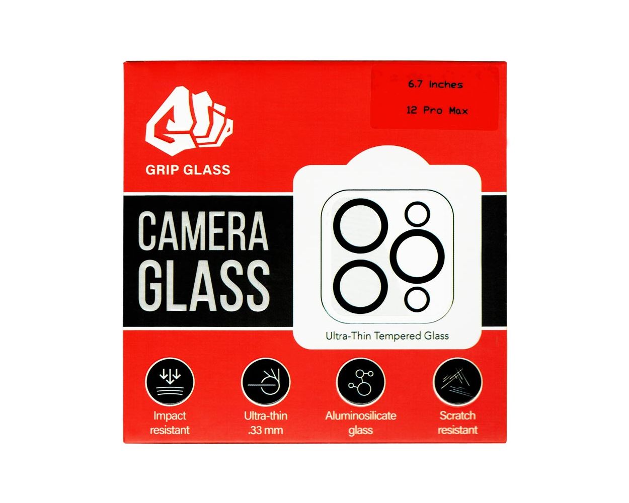 Grip Glass - Tempered Glass Camera Protector for iPhone 12 Pro Max