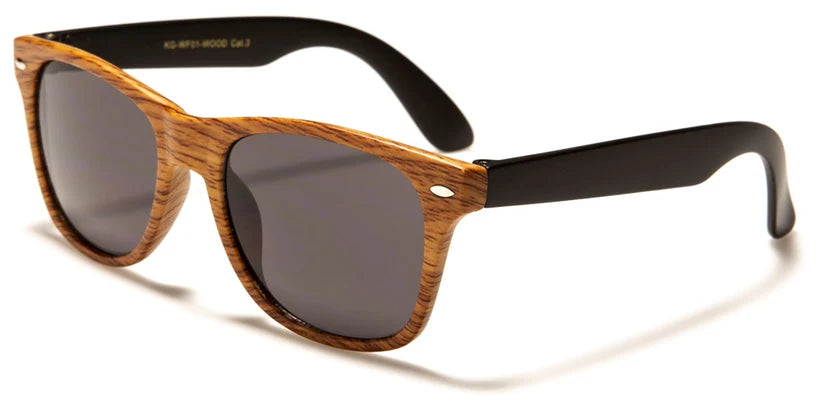 Classic Wood Print Kids Sunglasses