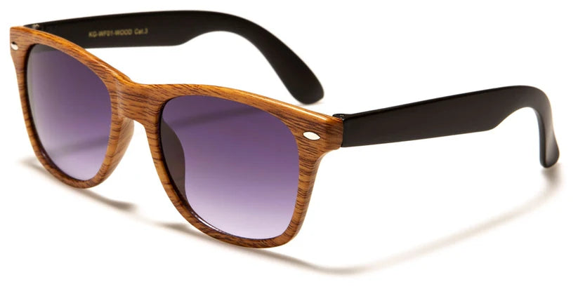 Classic Wood Print Kids Sunglasses