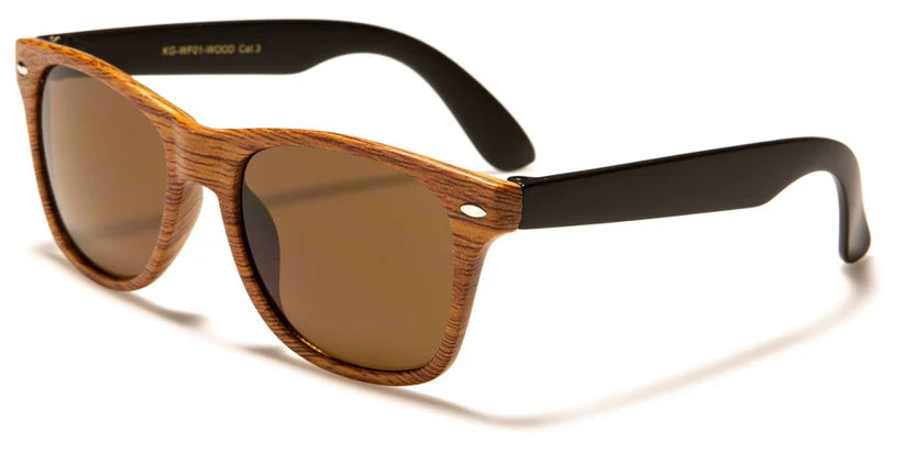 Classic Wood Print Kids Sunglasses