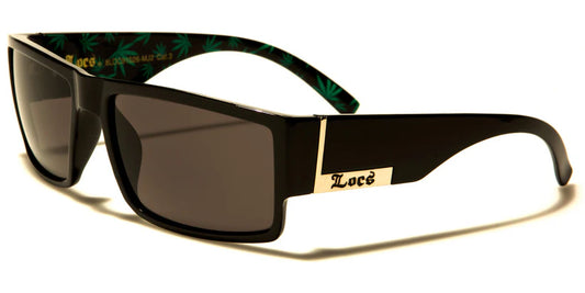Locs Marijuana Pattern Men's Sunglasses - LOC91026-MJ2