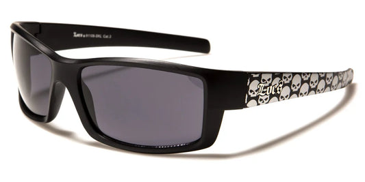 Locs Skull Print Rectangle Men's Sunglasses - LOC91108-SKL