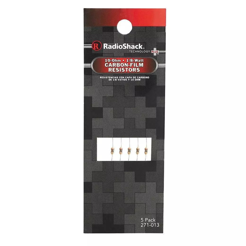 Radio Shack 10Ω ⅛W 5% Carbon-Film Resistor (5-Pack)