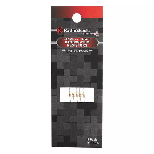 Radio Shack 470Ω ⅛W 5% Carbon-Film Resistor (5-Pack)