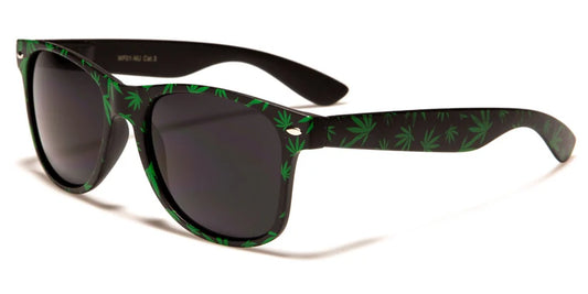 Classic Marijuana Leaf Print Men's Sunglasses - WF01-MJ