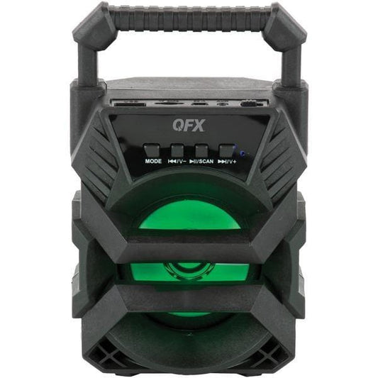 New QFX BT-1 3-Inch Small Rechargeable Bluetooth Wireless Party Speaker with Disco Light - The Accessories  Place 