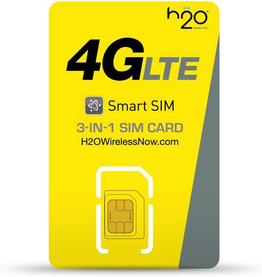 h2o Smart SIM Starter Kit 3-in-1 GSM SIM Card