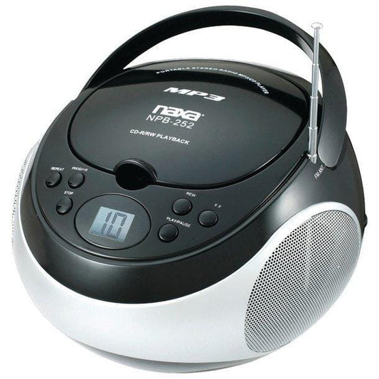NAXA Portable CD/MP3 Player with AM/FM Stereo (Black)