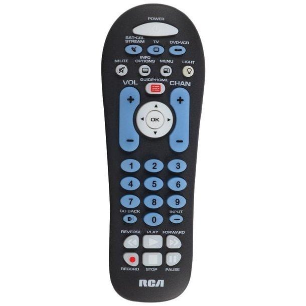 RCA 3-Device Big-Button Universal Remote with Streaming & Dual Navigation (Black)