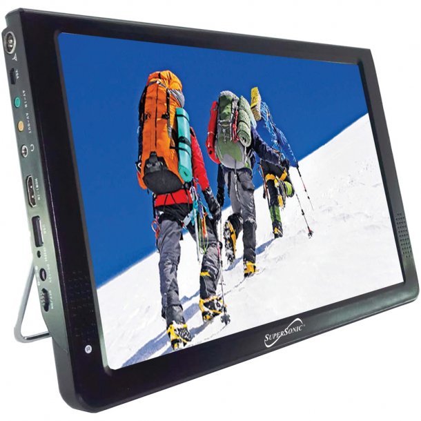 SUPERSONIC 12" Portable LCD TV, AC/DC Compatible with RV/Boat