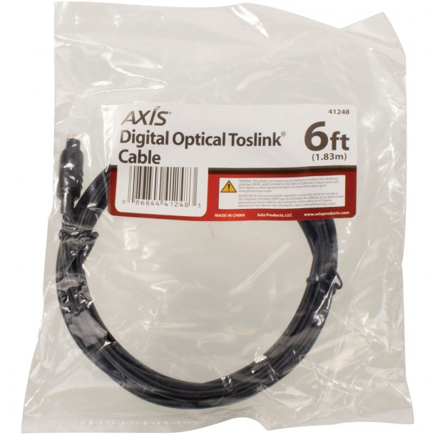 AXIS TOSLINK® Digital Optical Cable, 6ft