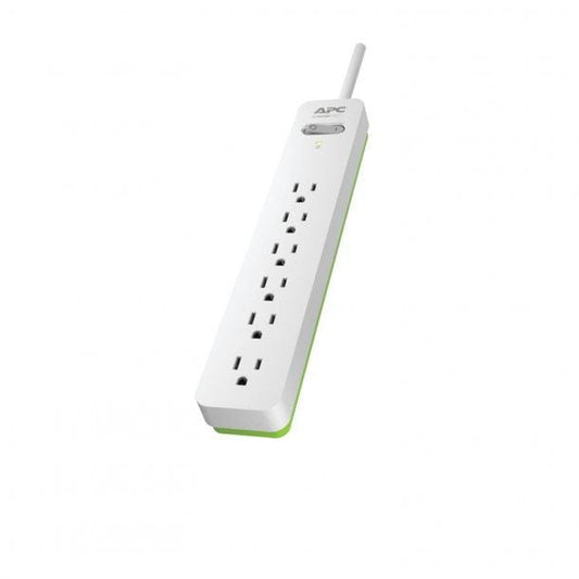 APC 6-Outlet SurgeArrest® Surge Protector, 6ft Cord (White)