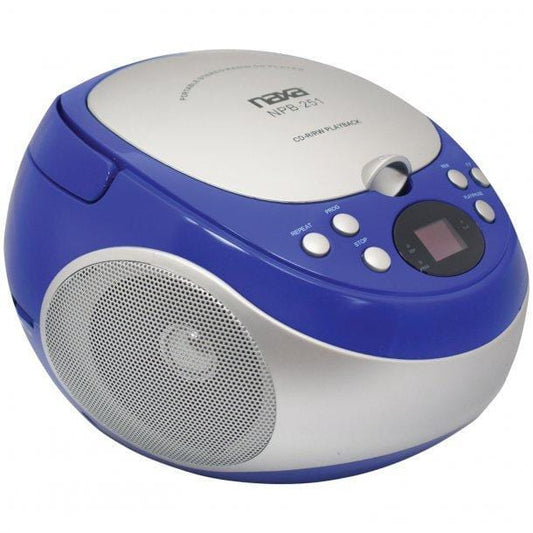 NAXA Portable CD Player with AM/FM Radio (Blue)
