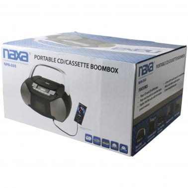 Naxa NPB-268 Portable CD/Cassette Boom Box