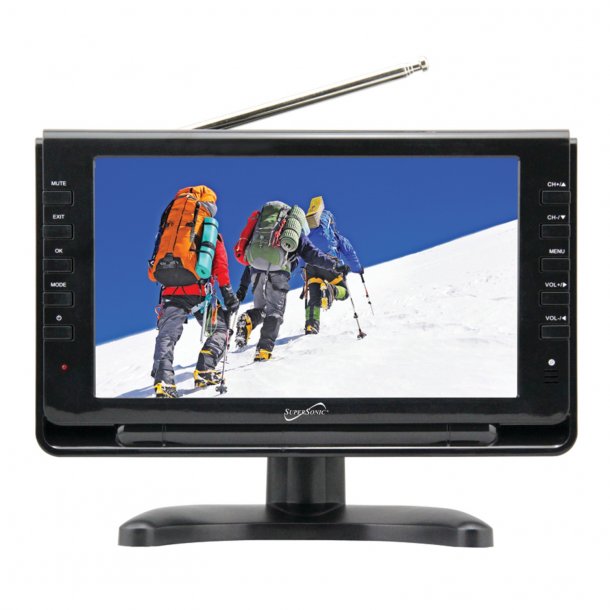 Supersonic 9" TFT PORTABLE DIGITAL LCD TV, AC/DC COMPATIBLE WITH RV/BOAT