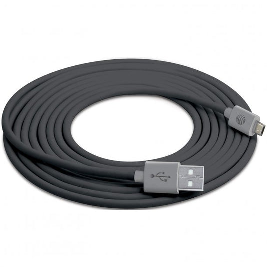 AT&T Charge & Sync USB to Micro USB Cable, 10ft (Gray)