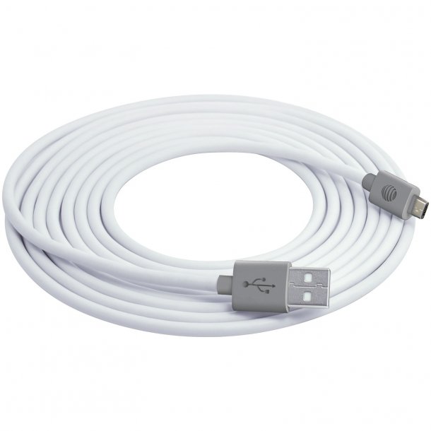 AT&T Charge & Sync USB to Micro USB Cable, 10ft (White)