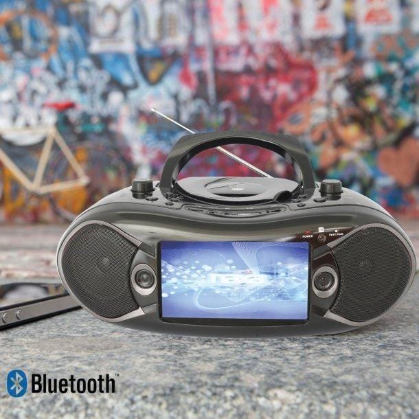 NAXA 7" Bluetooth® DVD Boom Box & TV