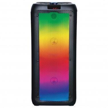Naxa Dual 8 In. 4,000 Watt Portable Bluetooth Blaze Speaker W/ Full Glow Disco Lights