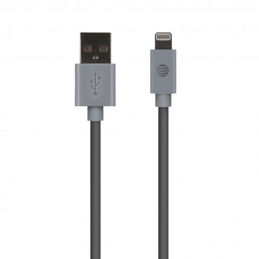AT&T PVC Charge and Sync Lightning® Cable, 10 Feet (Gray)