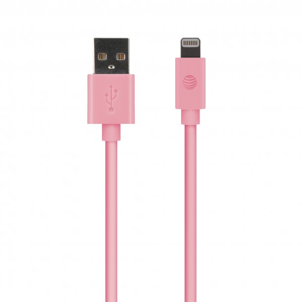 AT&T PVC Charge and Sync Lightning® Cable, 10 Feet (Pink)