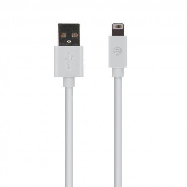 AT&T PVC Charge and Sync Lightning® Cable, 10 Feet (White)