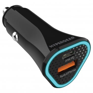 SPEEDBOOST 38-WATT DUAL-OUTPUT USB-A AND USB-C® CAR CHARGER
